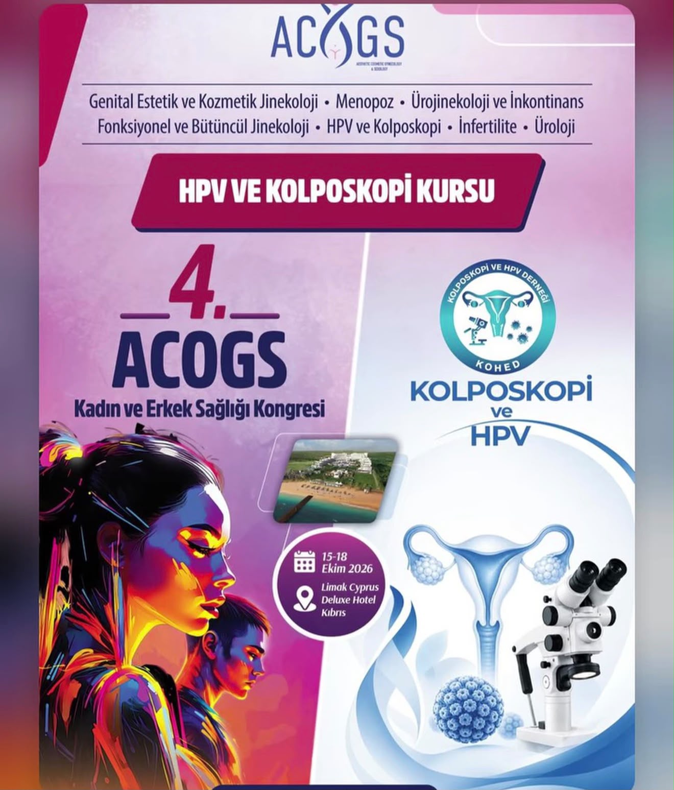 4. ACOGS Kongresi HPV ve Kolposkopi Kursu